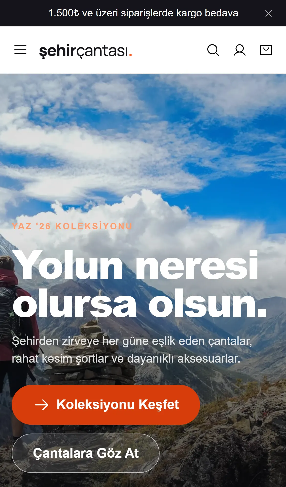 Şehir Çantası mobil görünüm